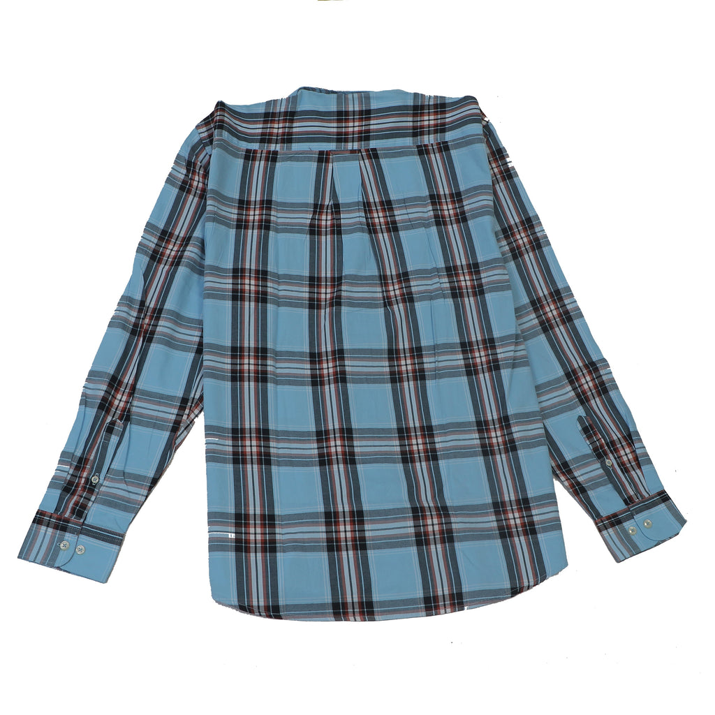 GANT Serene Aqua Tailored Fit Long Sleeve Plaid Shirt