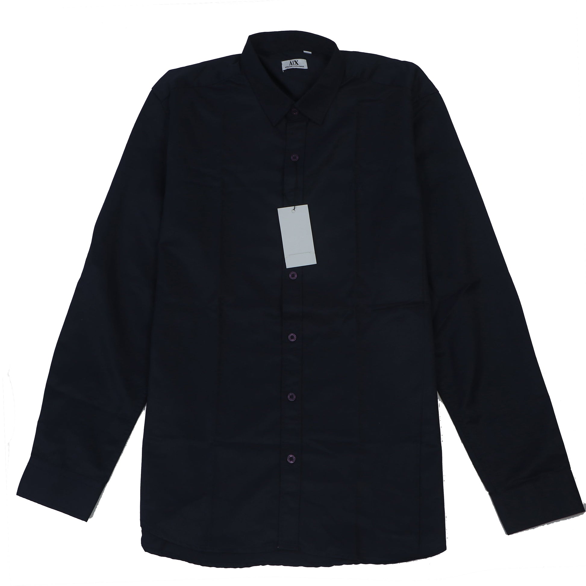 ARMANI EXCHANGE Enchanted Teal Tailored Fit Long Sleeve Button-Up Shirt