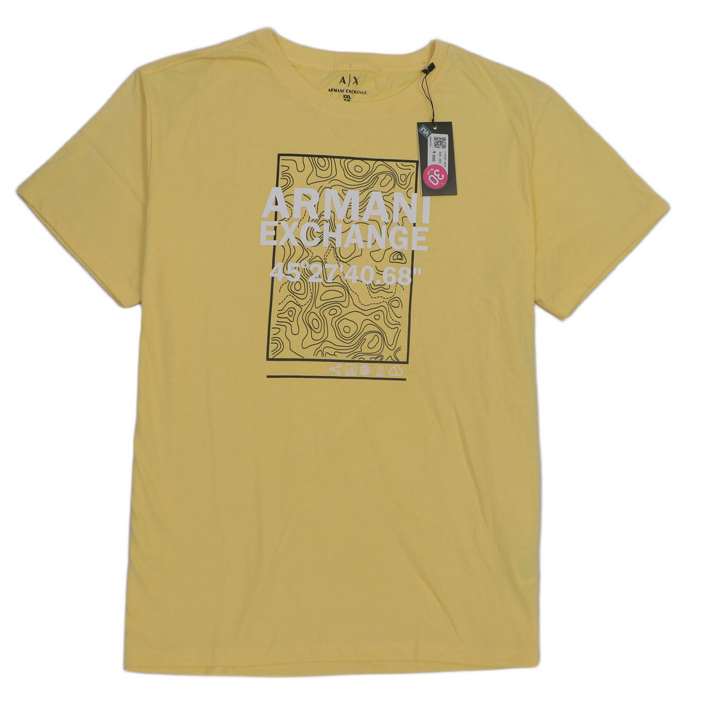 ARMANI EXCHANGE Whimsical Saffron Dusk Classic Fit Short Sleeve T-Shirt