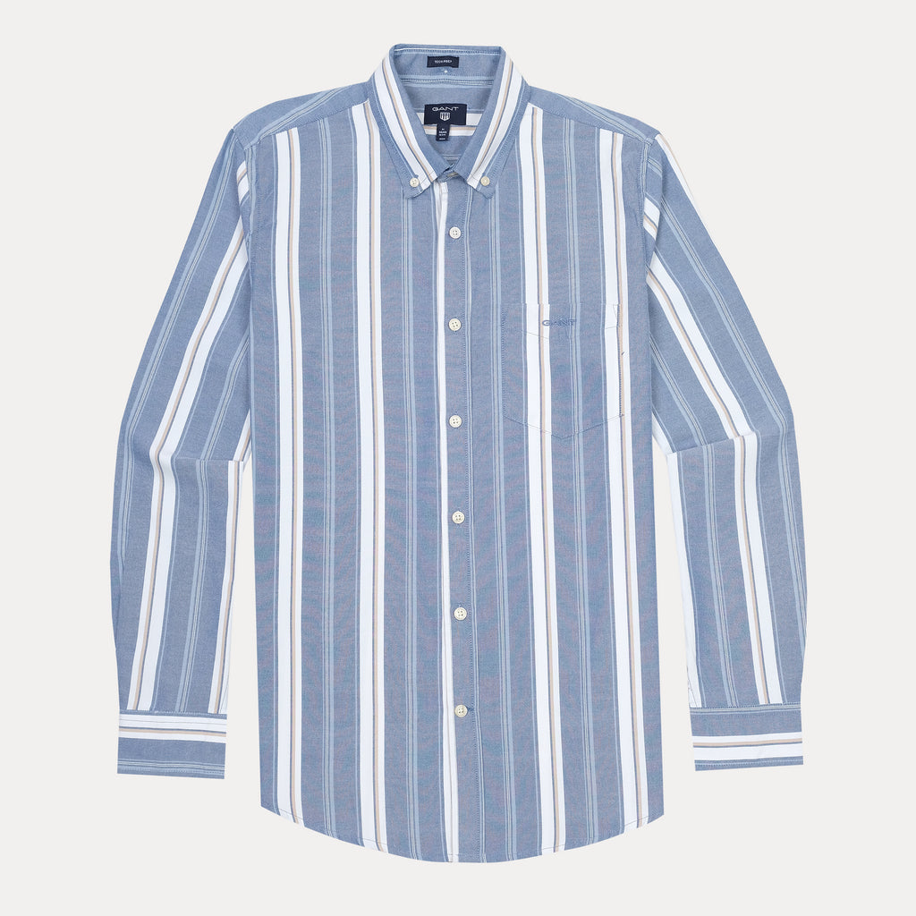 GANT Striped Serenity Tech Prep Shirt in Ocean Breeze