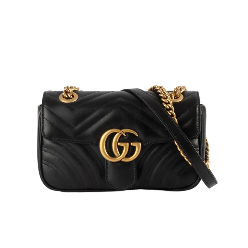 Gucci Heart Chevron Leather Shoulder Bag