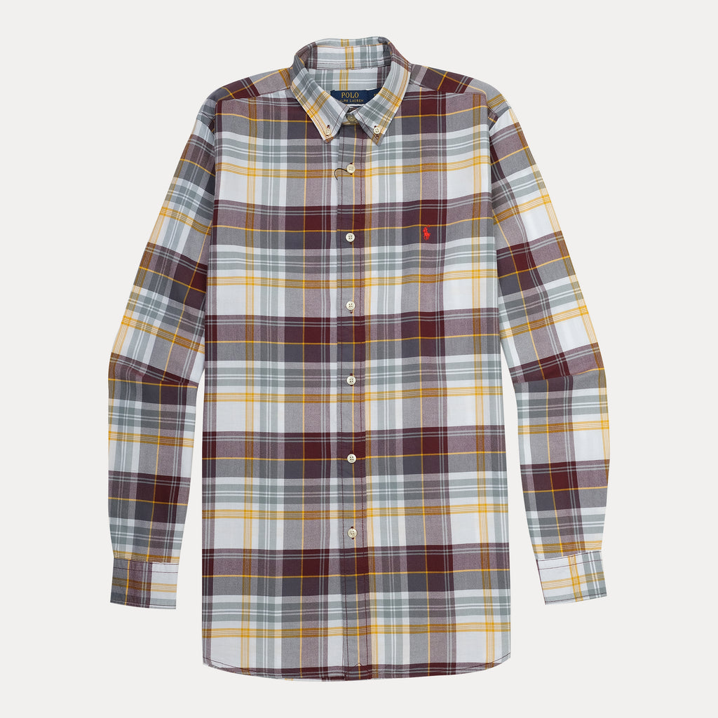 Polo Ralph Lauren Custom Fit Plaid Shirt in Autumn Harvest
