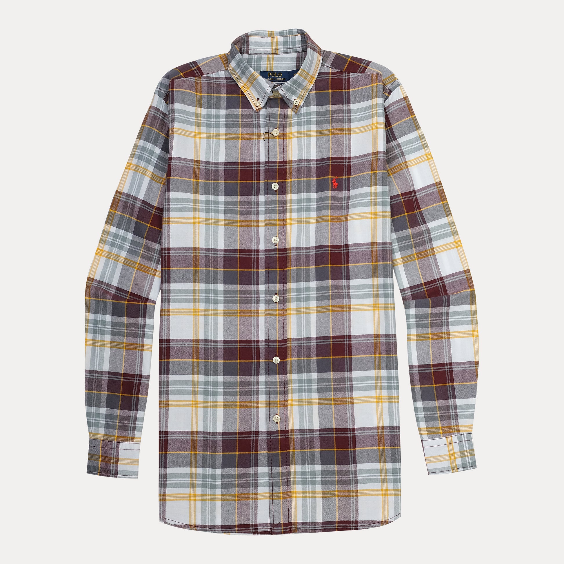 Polo Ralph Lauren Custom Fit Plaid Shirt in Autumn Harvest