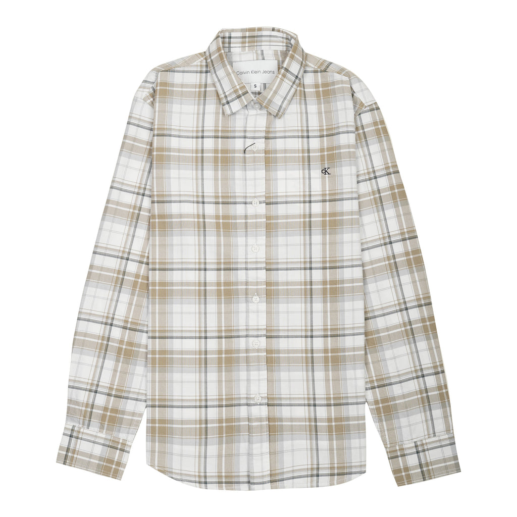 CALVIN KLEIN JEANS Prismatic Sand Tailored Fit Long Sleeve Check Shirt