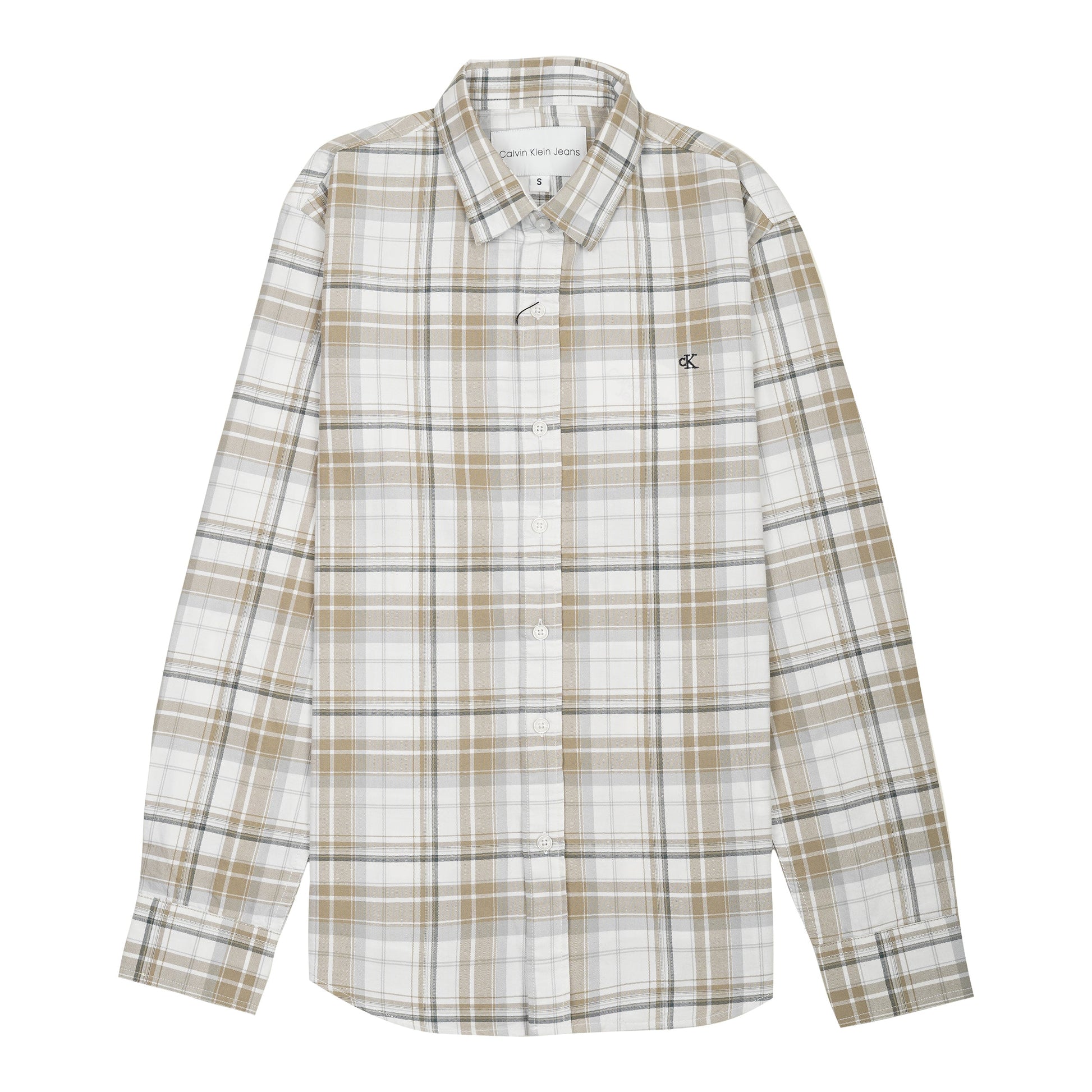 CALVIN KLEIN JEANS Prismatic Sand Tailored Fit Long Sleeve Check Shirt