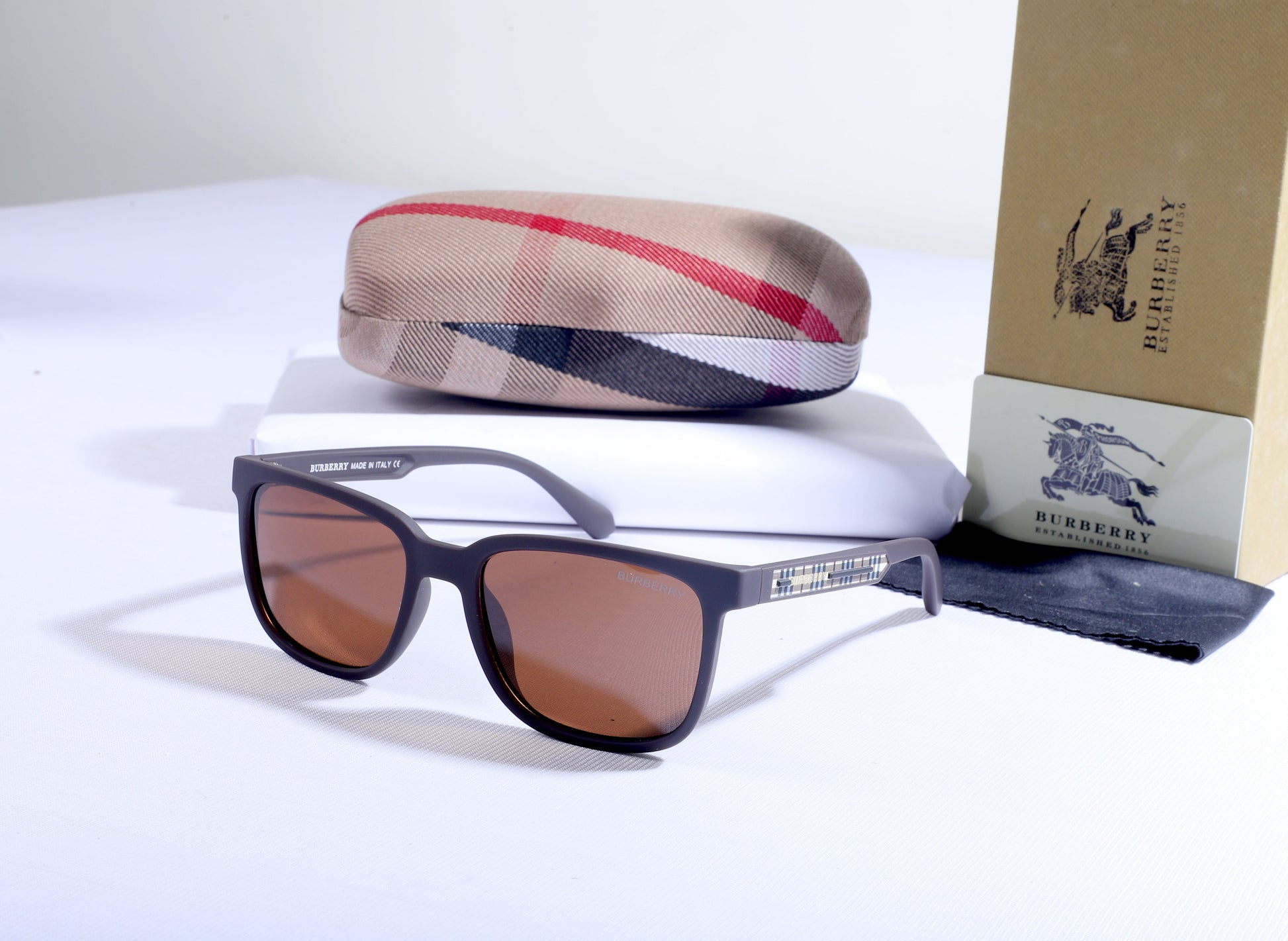 Burberry Classic Square Sunglasses with Brown Lenses