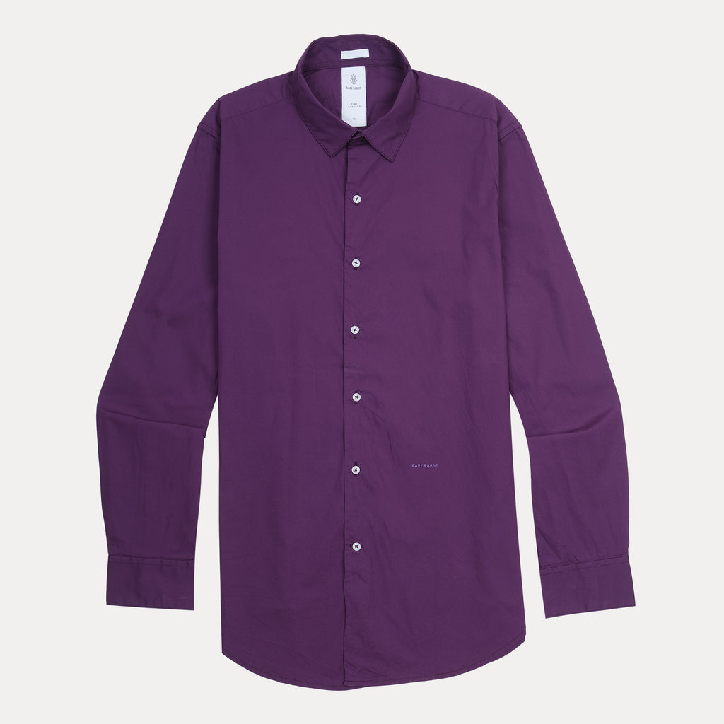 RARE RABBIT Elegant Amethyst Fine Stretch Shirt