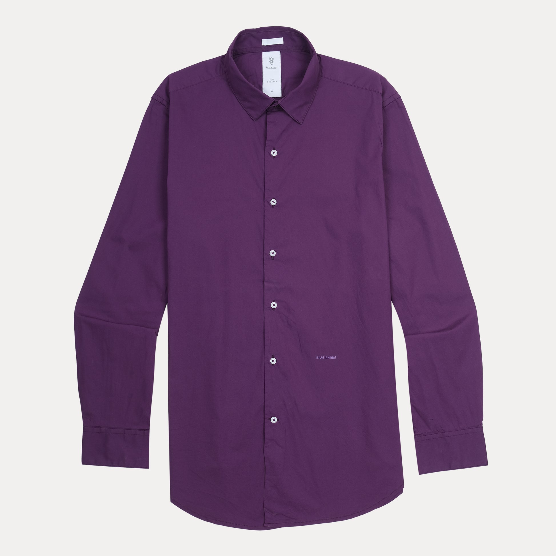 RARE RABBIT Elegant Amethyst Fine Stretch Shirt