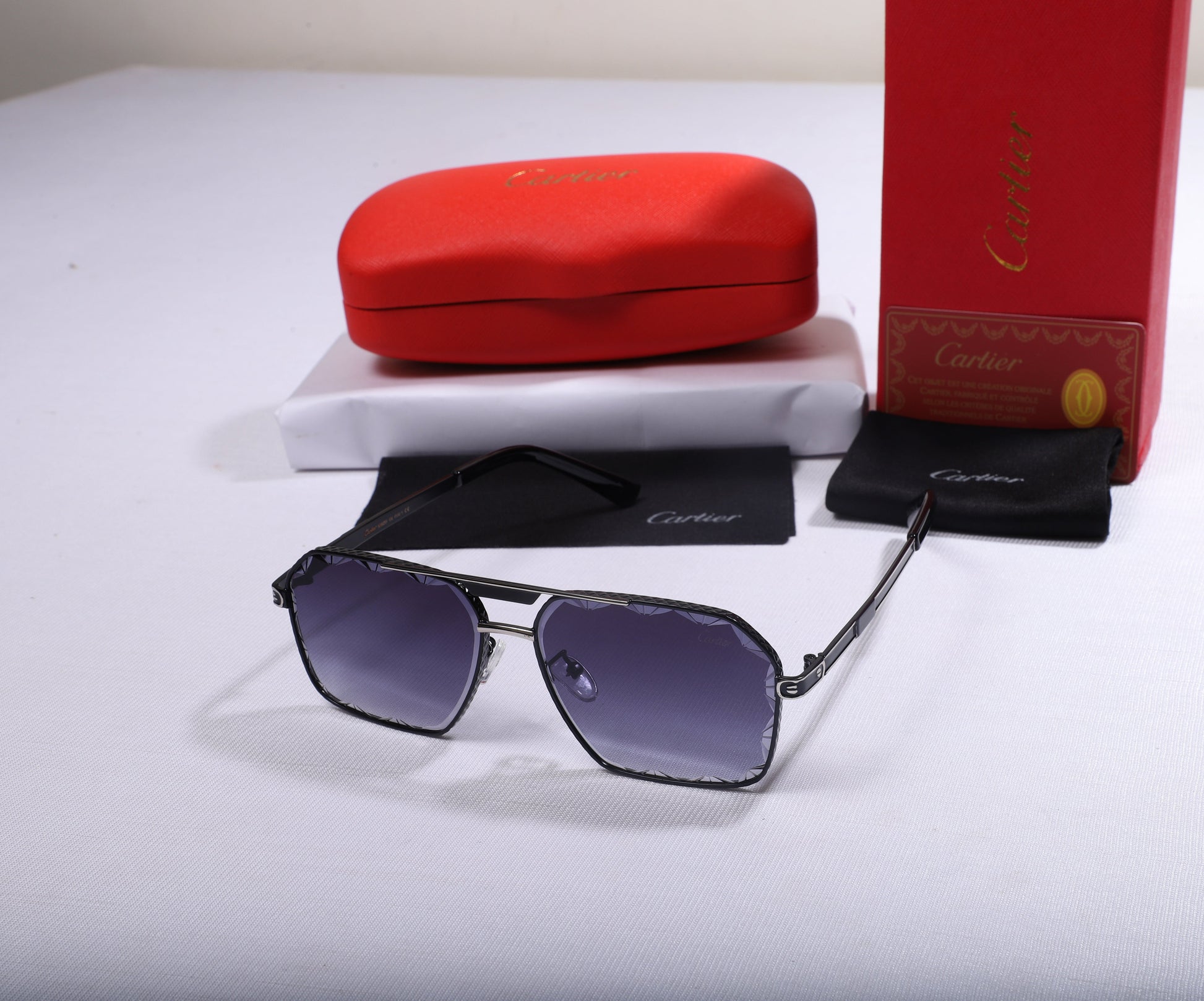 Cartier Luxe Octagonal Sunglasses with Gradient Lenses