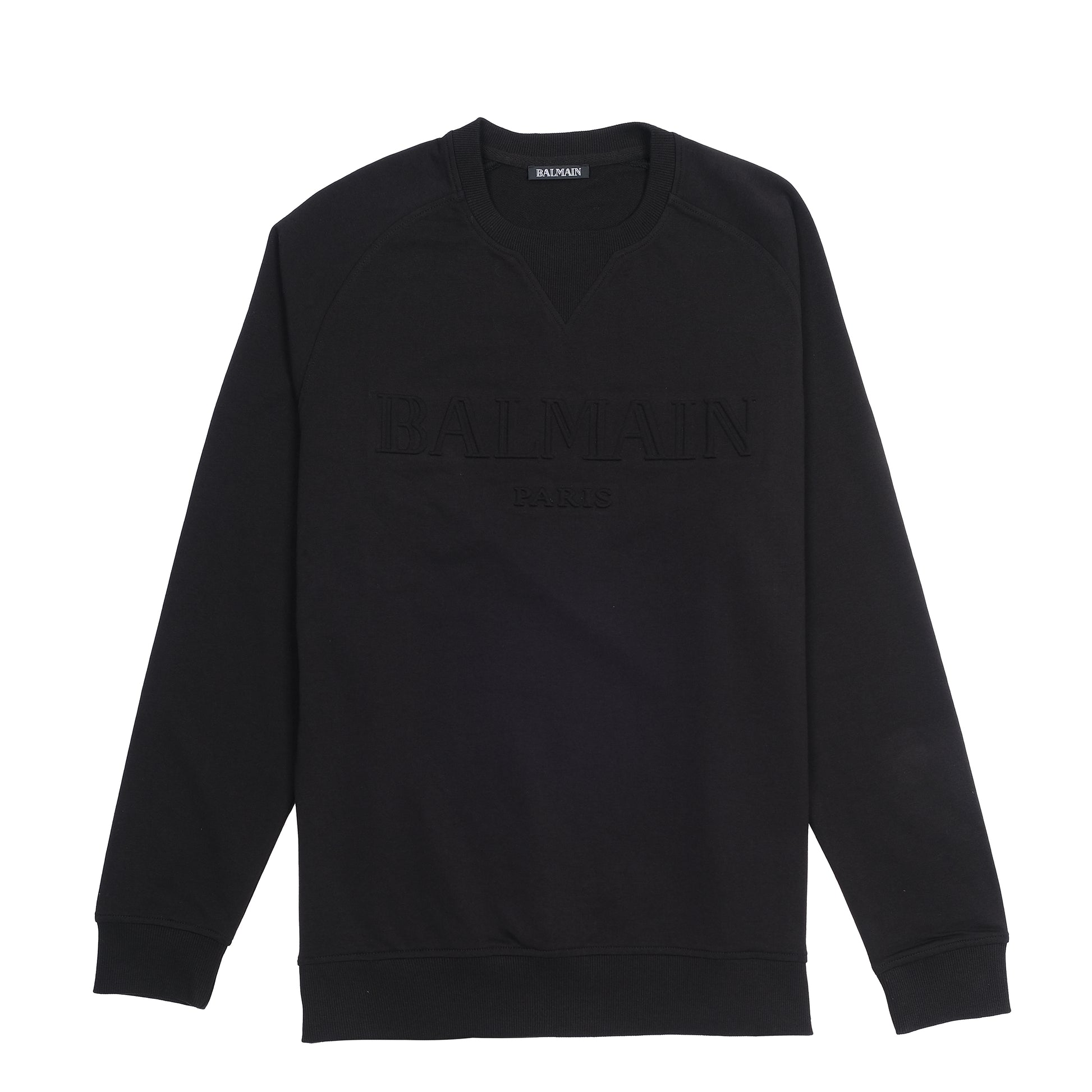 Balmain Luxurious Black Embossed Sweatshirt