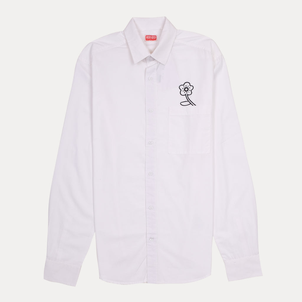 KENZO Ethereal Pearl Long Sleeve Button-Up Shirt