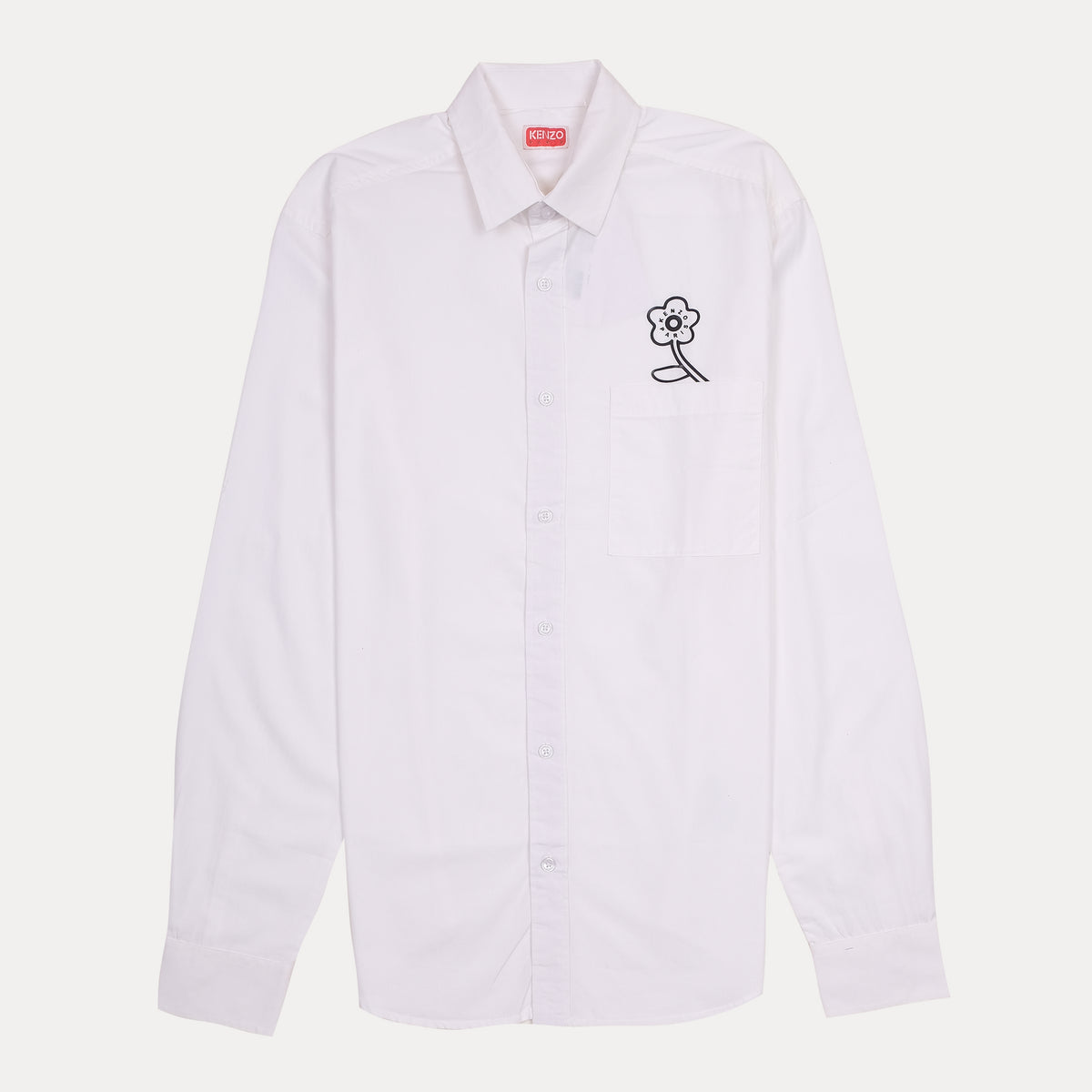 KENZO Ethereal Pearl Long Sleeve Button-Up Shirt