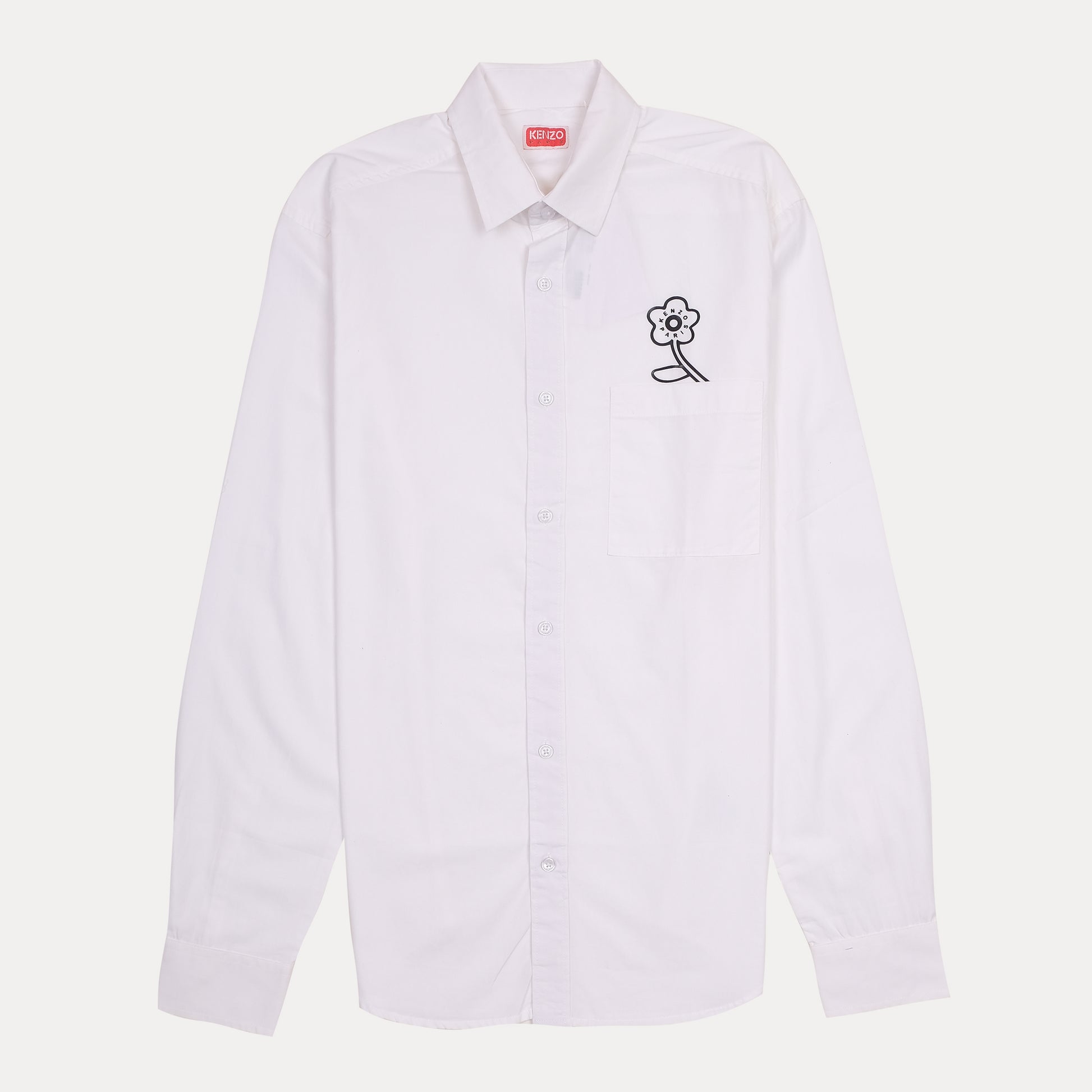 KENZO Ethereal Pearl Long Sleeve Button-Up Shirt