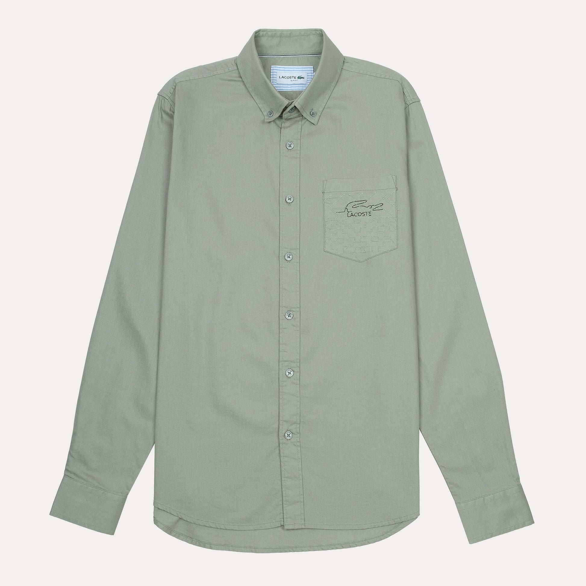 Lacoste Slim Fit Serene Sage Button-Up Shirt