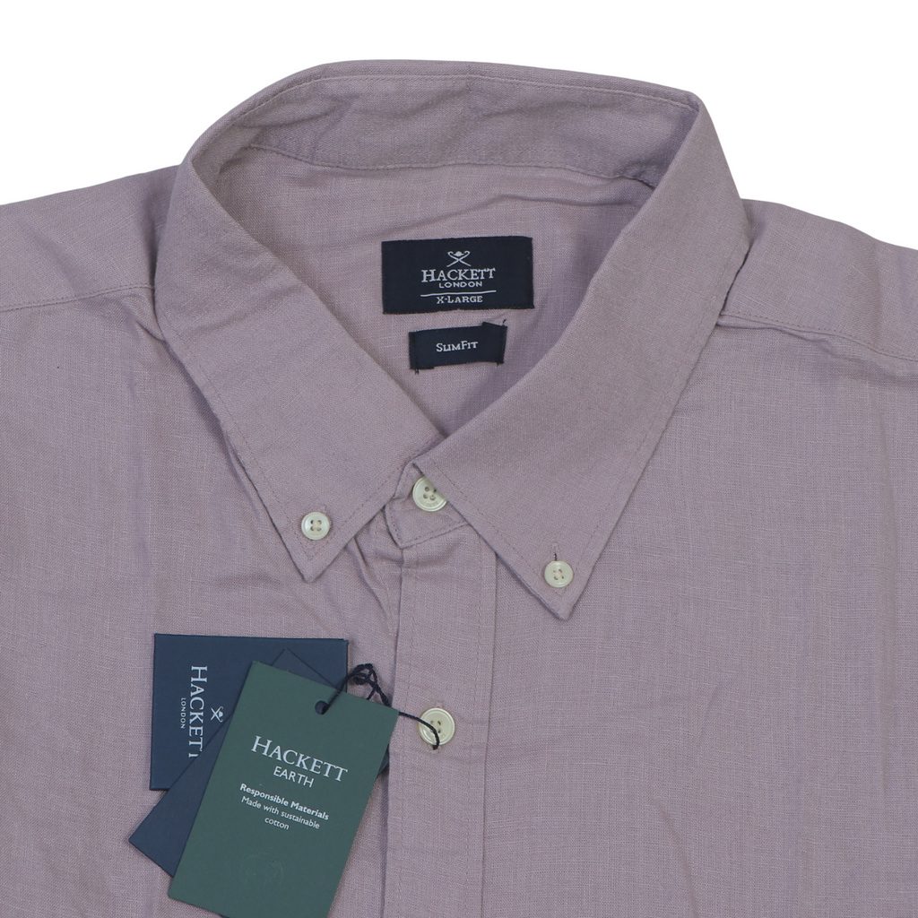 HACKETT Ethereal Lilac Tailored Fit Long Sleeve Button-Down Shirt