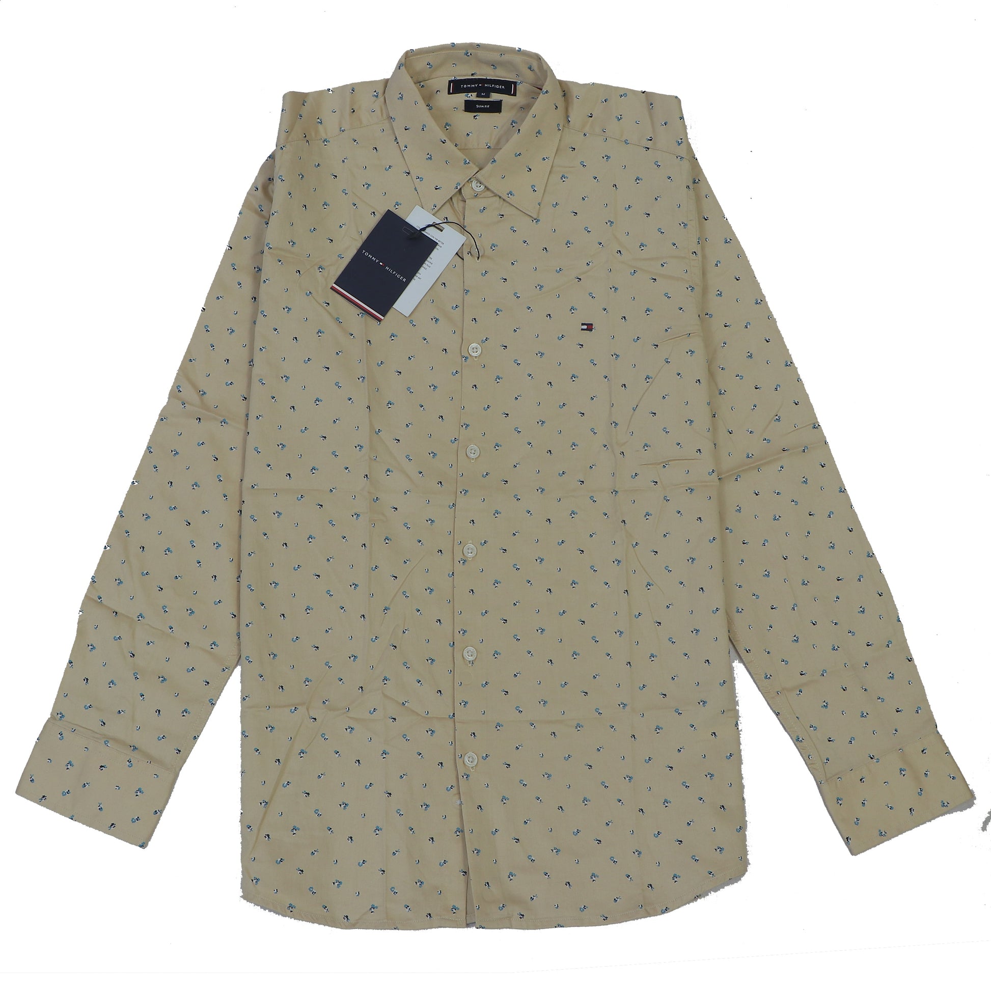 AURELIAN Sunlit Amber Tailored Fit Long Sleeve Button-Down Shirt