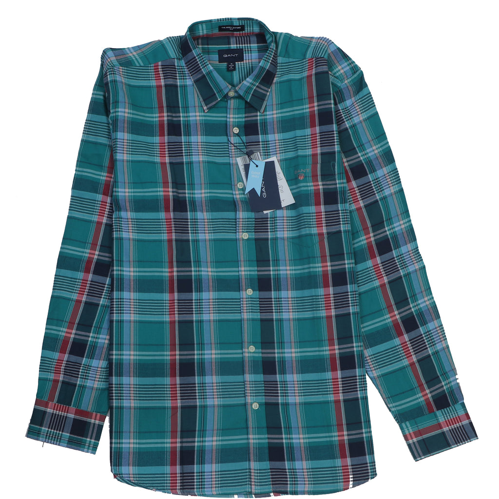 GANT Enchanted Teal Tailored Fit Long Sleeve Oxford Shirt