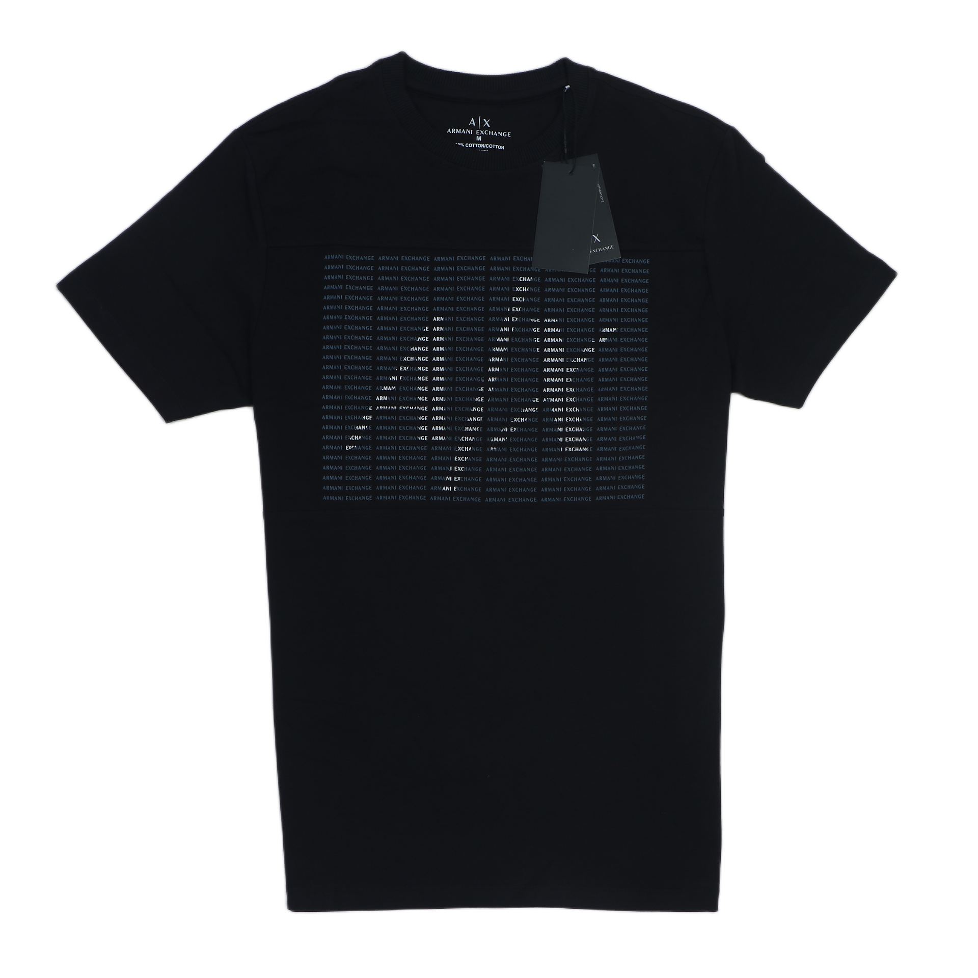 ARMANI EXCHANGE Prismatic Onyx Whisper Short Sleeve Premium Cotton T-Shirt