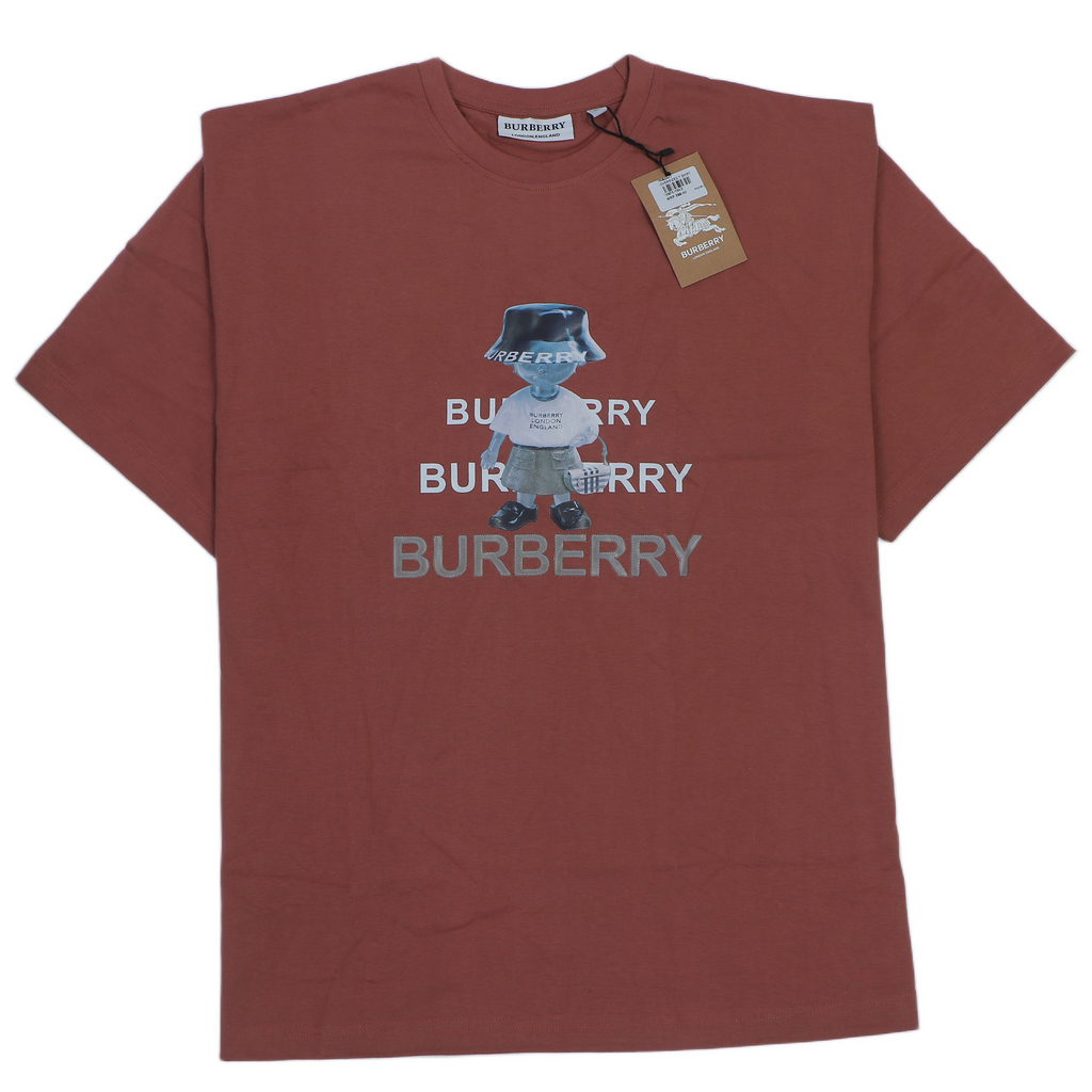BURBERRY Ember Terracotta Relaxed Fit Short Sleeve T-Shirt
