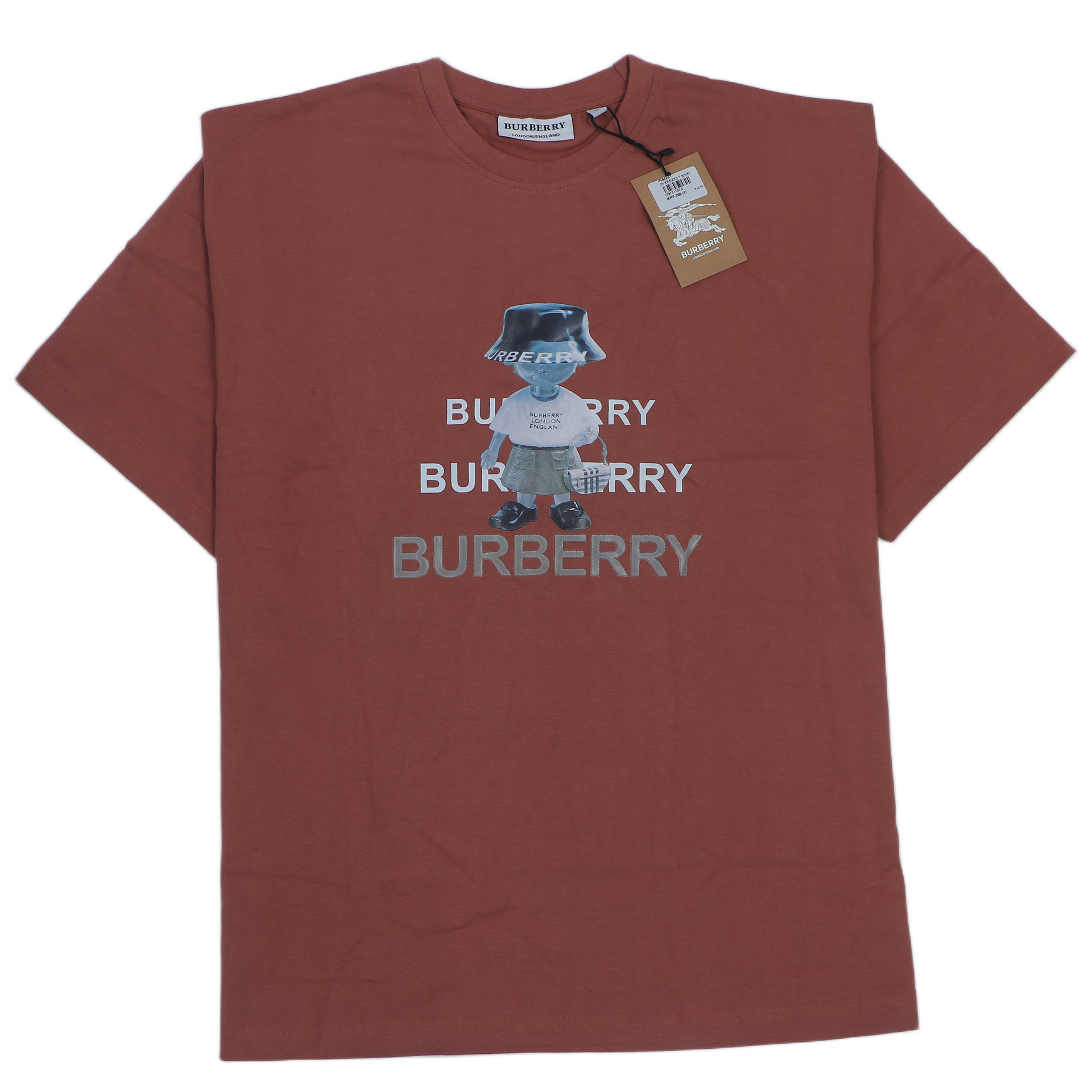 BURBERRY Ember Terracotta Relaxed Fit Short Sleeve T-Shirt