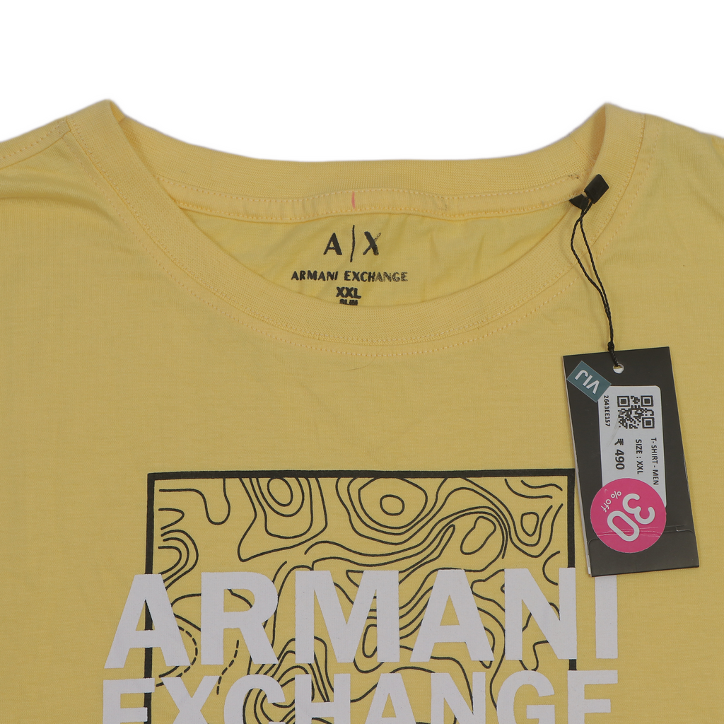 ARMANI EXCHANGE Whimsical Saffron Dusk Classic Fit Short Sleeve T-Shirt