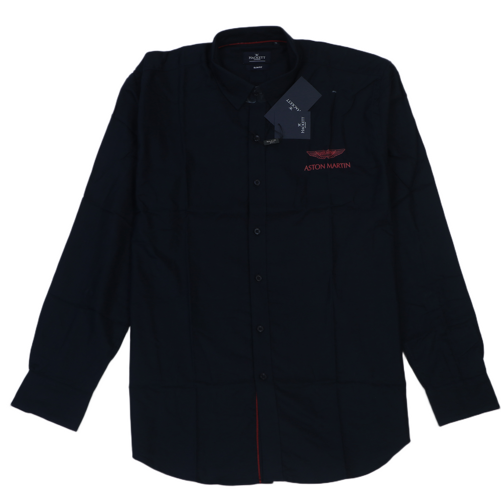 HACKETT LUXE Ethereal Indigo Tailored Fit Long Sleeve Button-Up Shirt