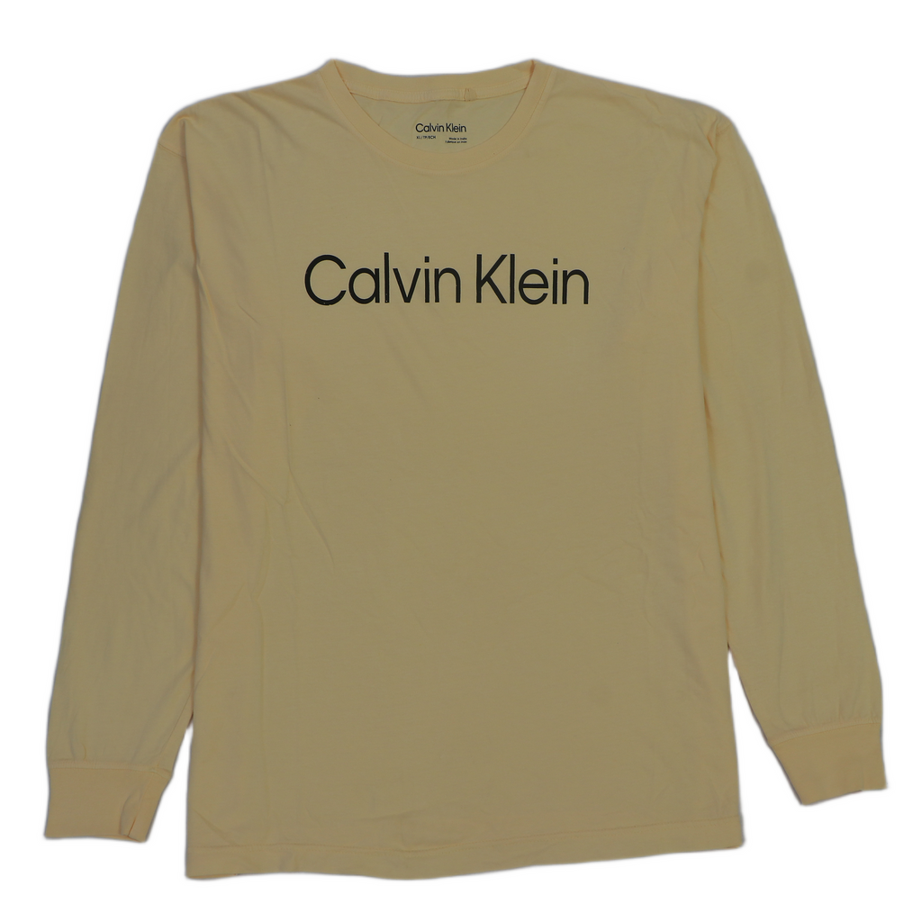 CALVIN KLEIN Sunbeam Honey Tailored Fit Long Sleeve T-Shirt