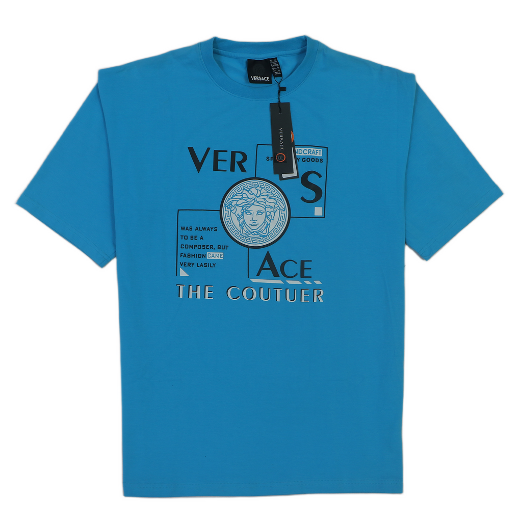 VERSACE Electric Azure Tailored Fit Short Sleeve T-Shirt