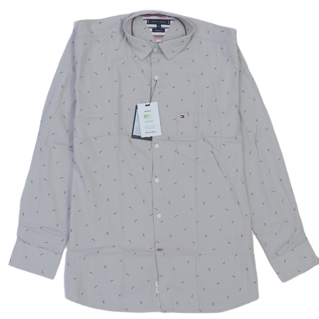 TOMMY HILFIGER Misty Sage Tailored Fit Long Sleeve Shirt