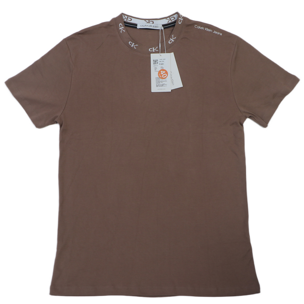 CALVIN KLEIN JEANS Untamed Sable Umber Casual Fit Short Sleeve T-Shirt