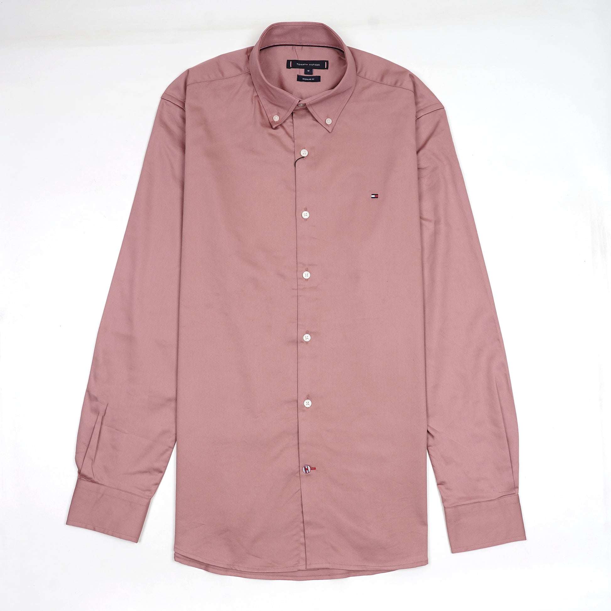 Tommy Hilfiger Elegant Mauve Button-Up Shirt