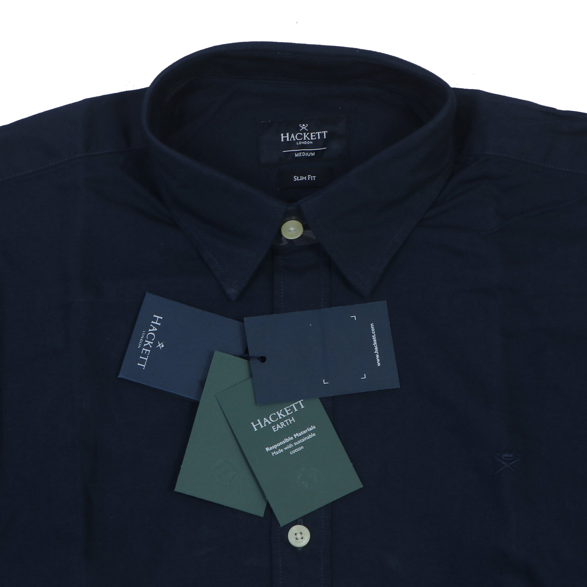 HACKETT Midnight Sapphire Tailored Fit Long Sleeve Button-Up Shirt