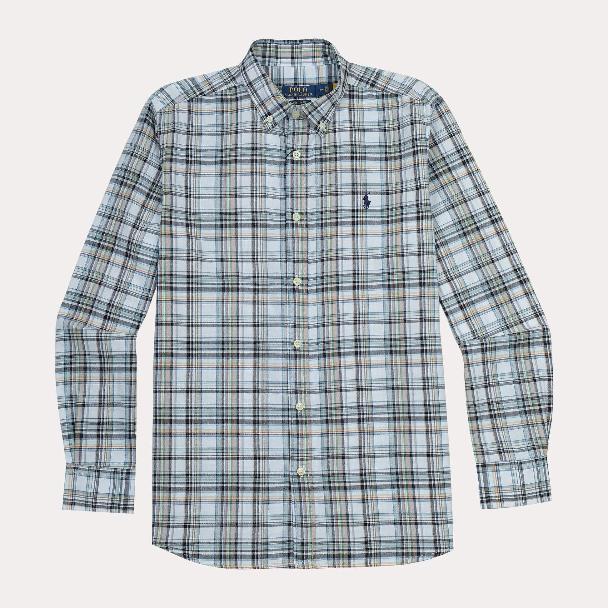 Polo Ralph Lauren Custom Fit Plaid Shirt in Serene Sky