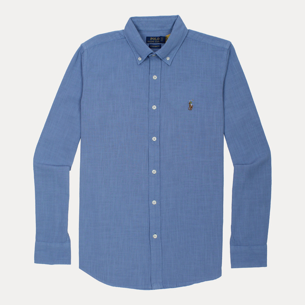 Polo Ralph Lauren Custom Fit Sky Blue Button-Up Shirt