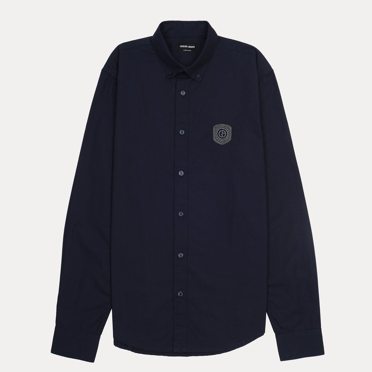 Giorgio Armani Classic Navy Button-Up Shirt
