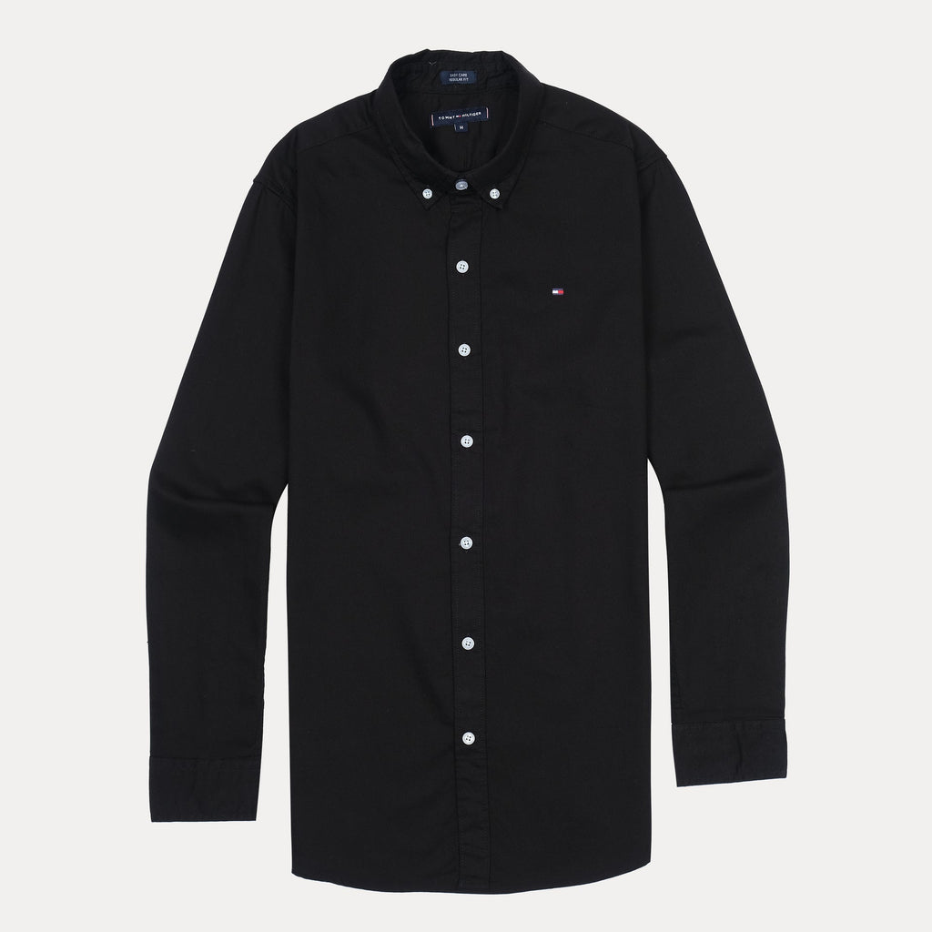 TOMMY HILFIGER Enigmatic Onyx Tailored Fit Long Sleeve Button-Down Shirt