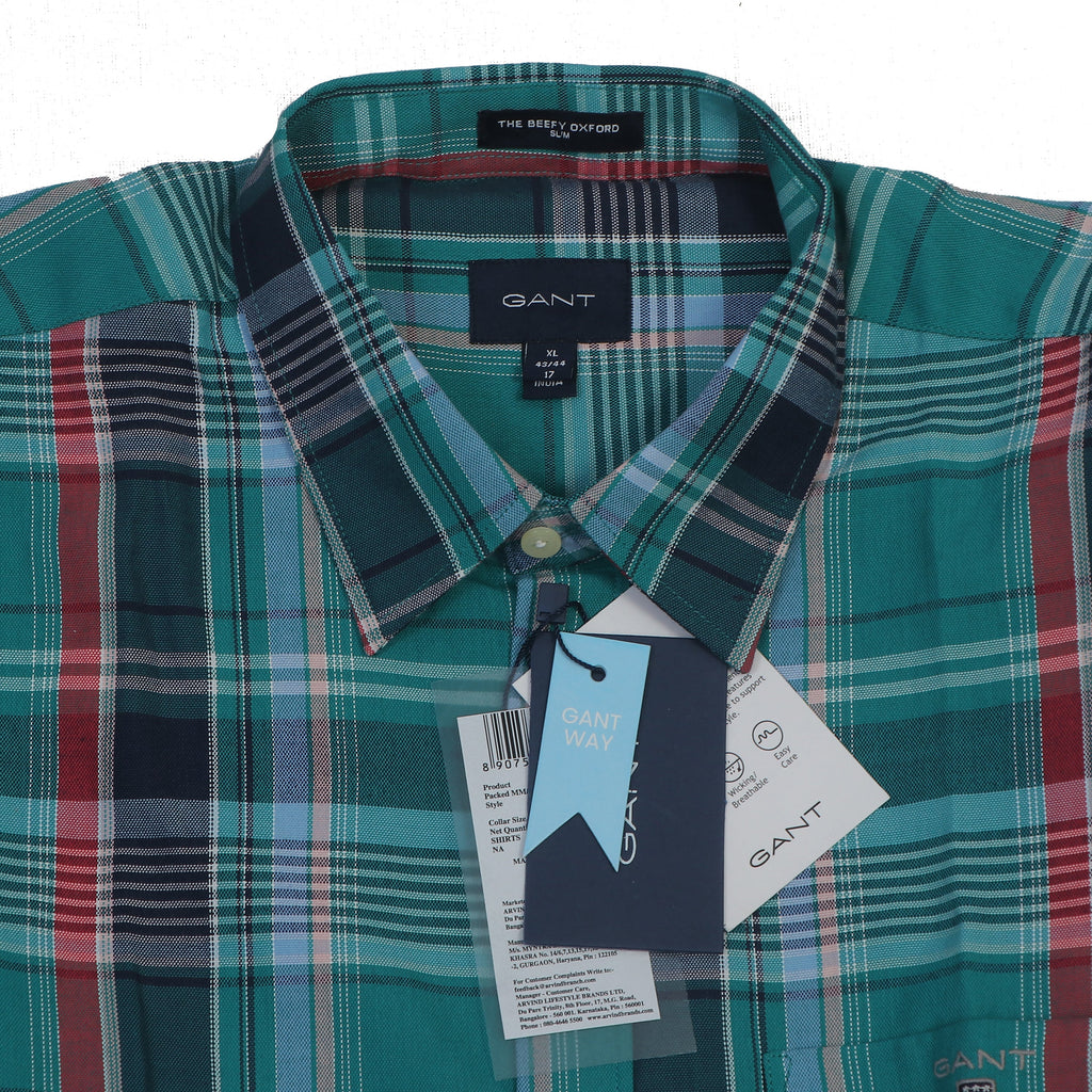 GANT Enchanted Teal Tailored Fit Long Sleeve Oxford Shirt
