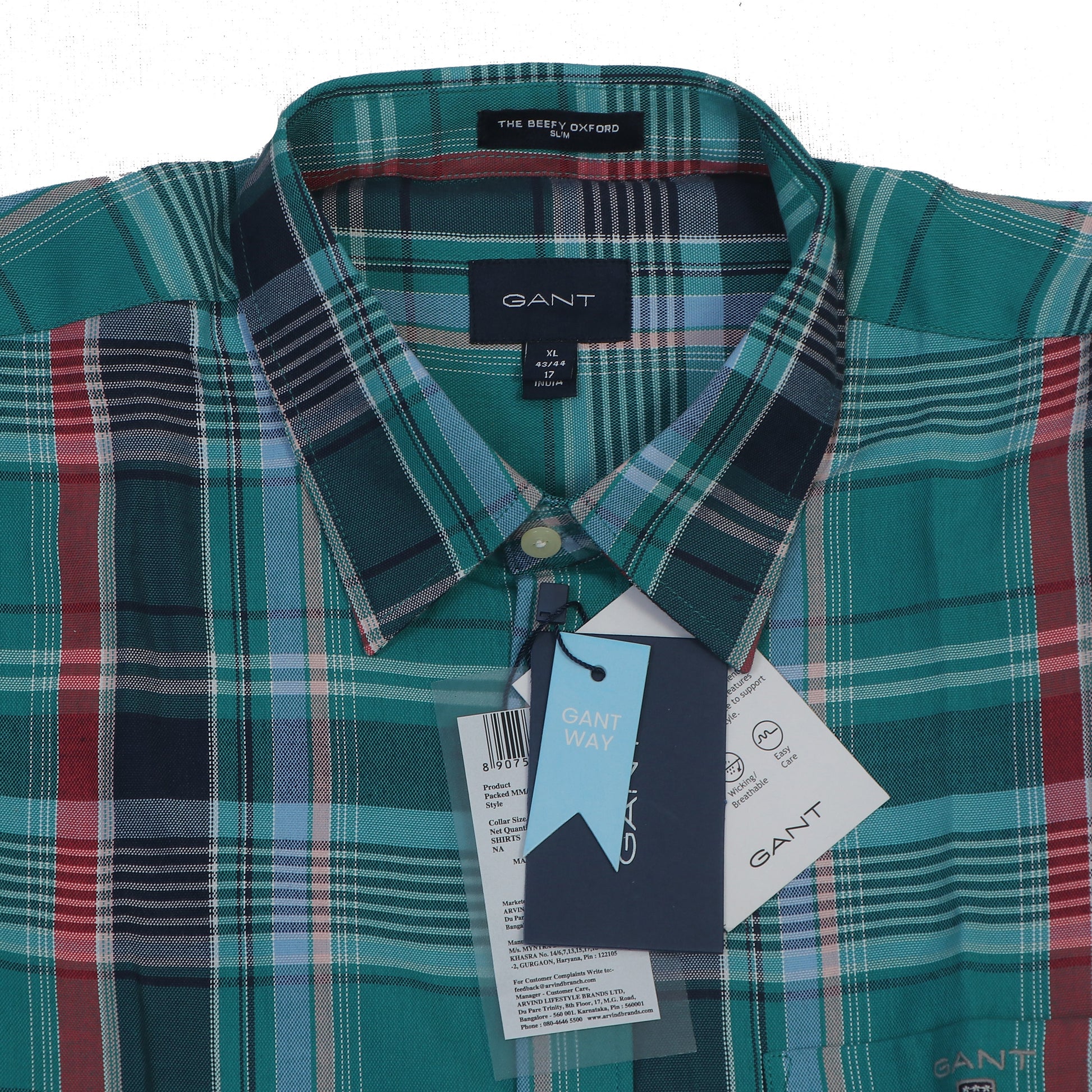 GANT Enchanted Teal Tailored Fit Long Sleeve Oxford Shirt