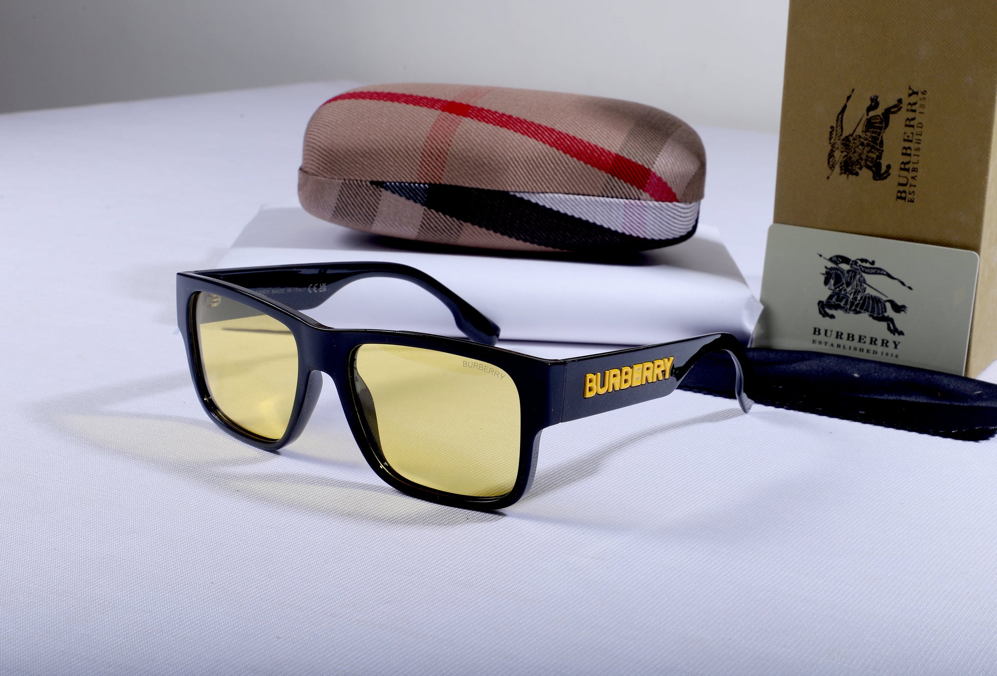 Burberry Vintage Inspired Yellow Lens Sunglasses