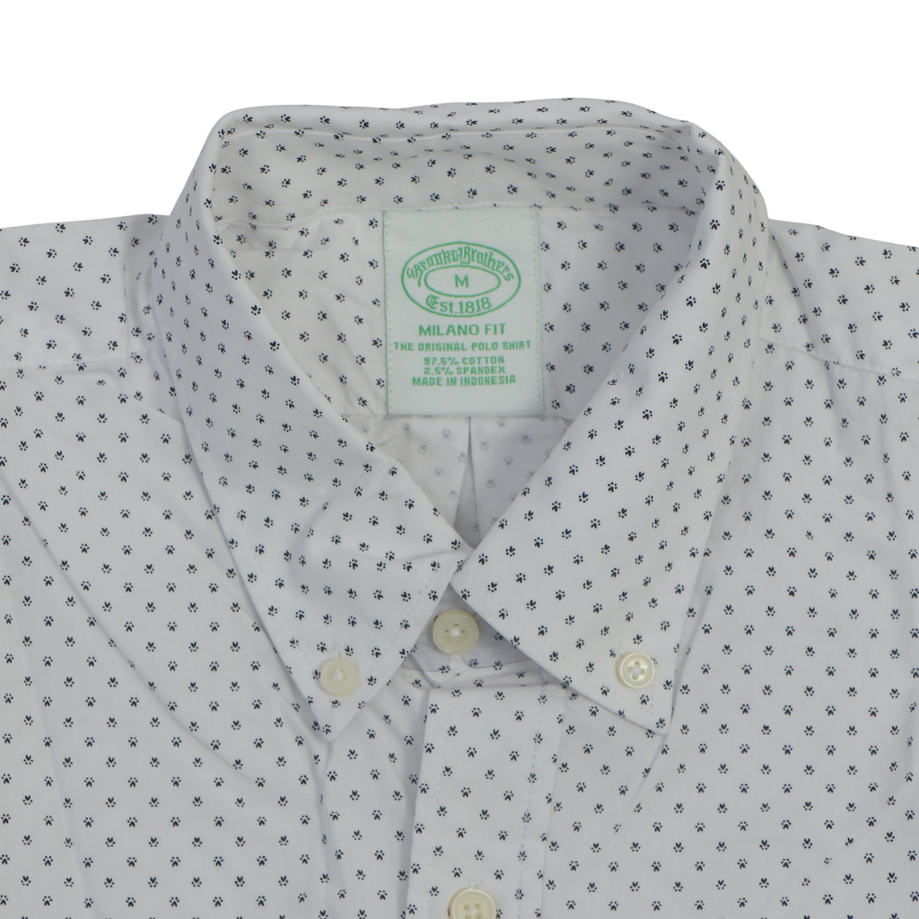 BROOKS BROTHERS Ethereal Mist Milano Fit Long Sleeve Button-Down Shirt
