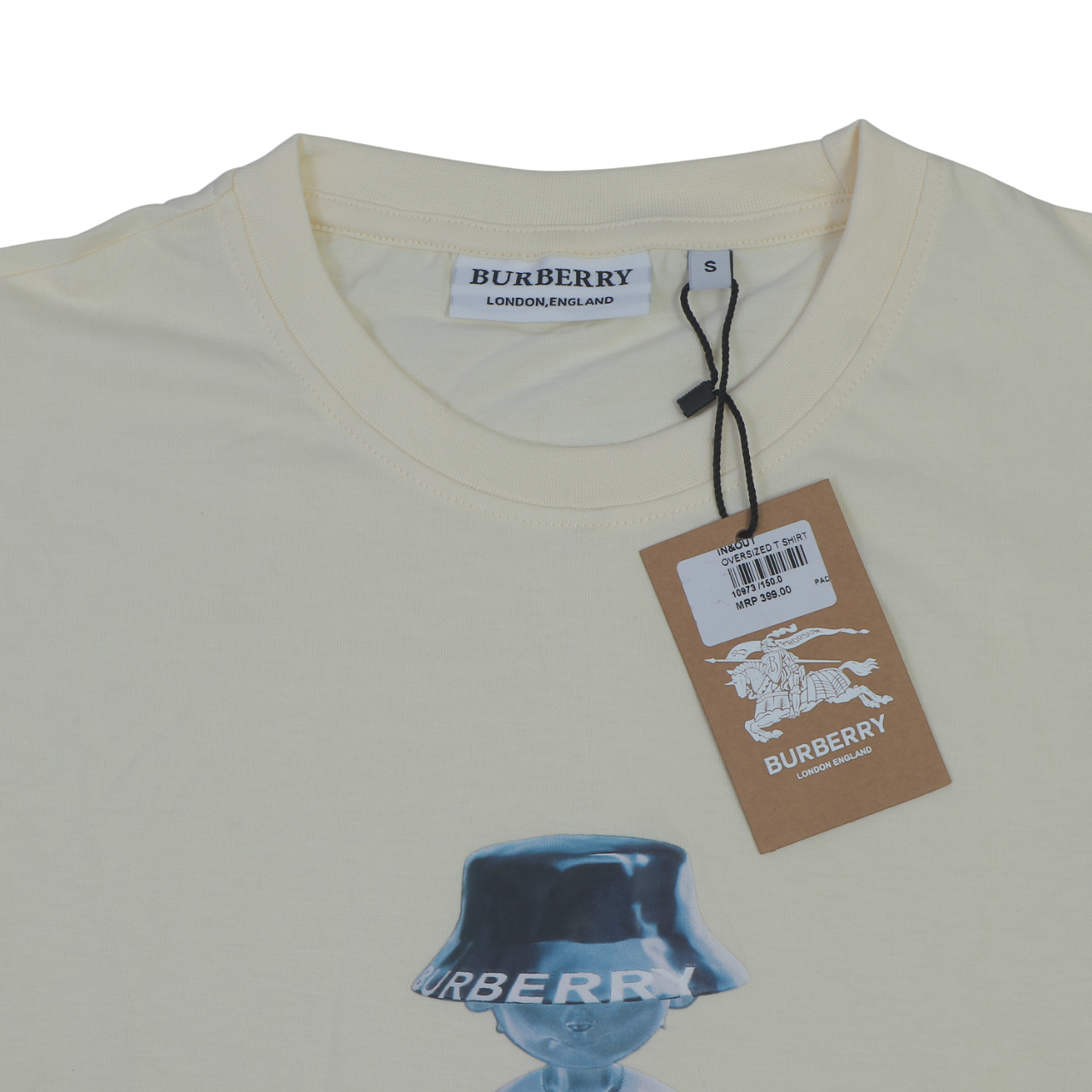 BURBERRY Seraphic Lapis Aurora Short Sleeve Cotton T-Shirt