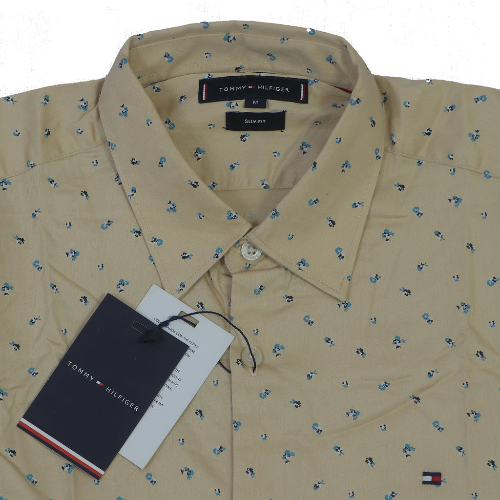 AURELIAN Sunlit Amber Tailored Fit Long Sleeve Button-Down Shirt