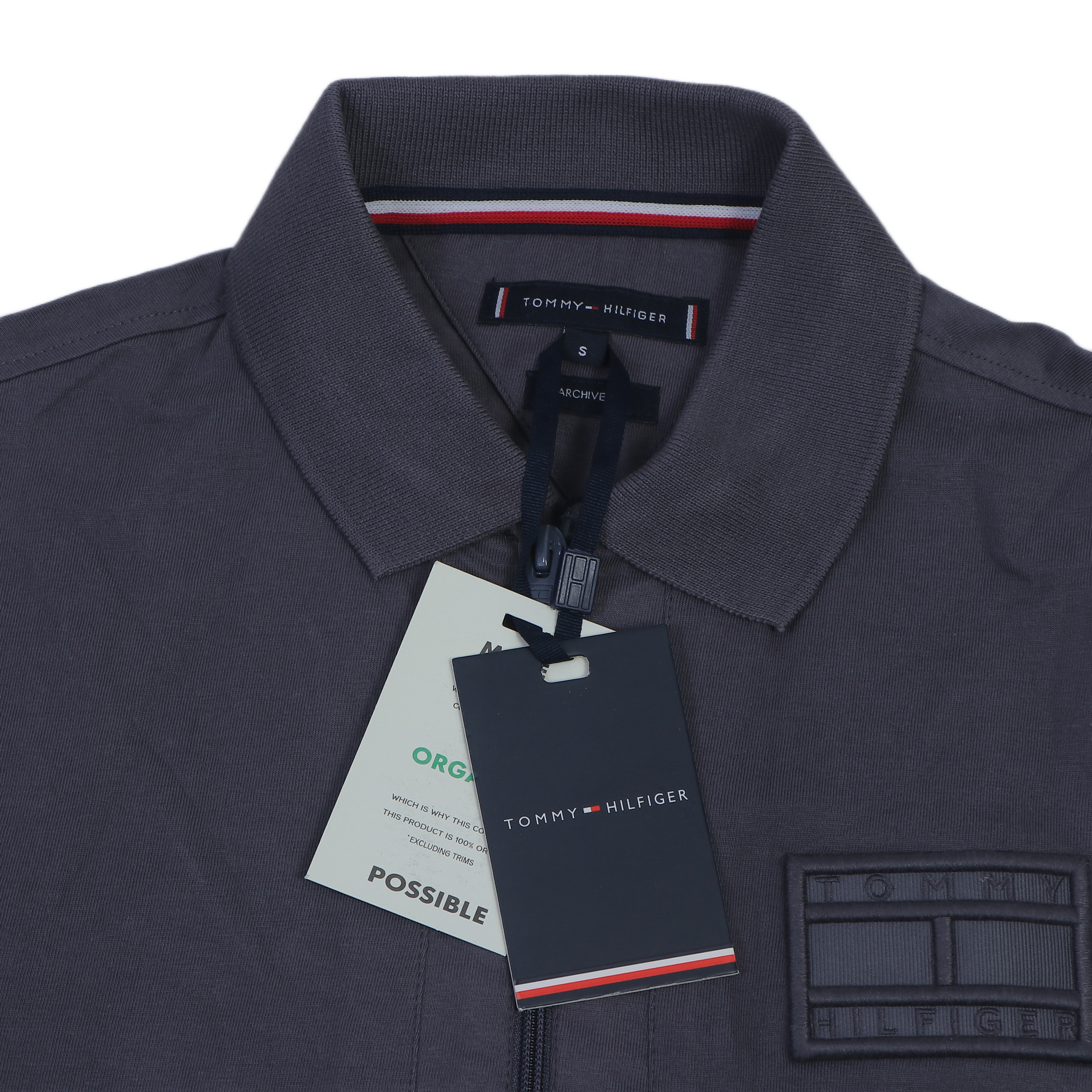 TOMMY HILFIGER Prismatic Indigo Slim Fit Short Sleeve Organic Cotton Polo