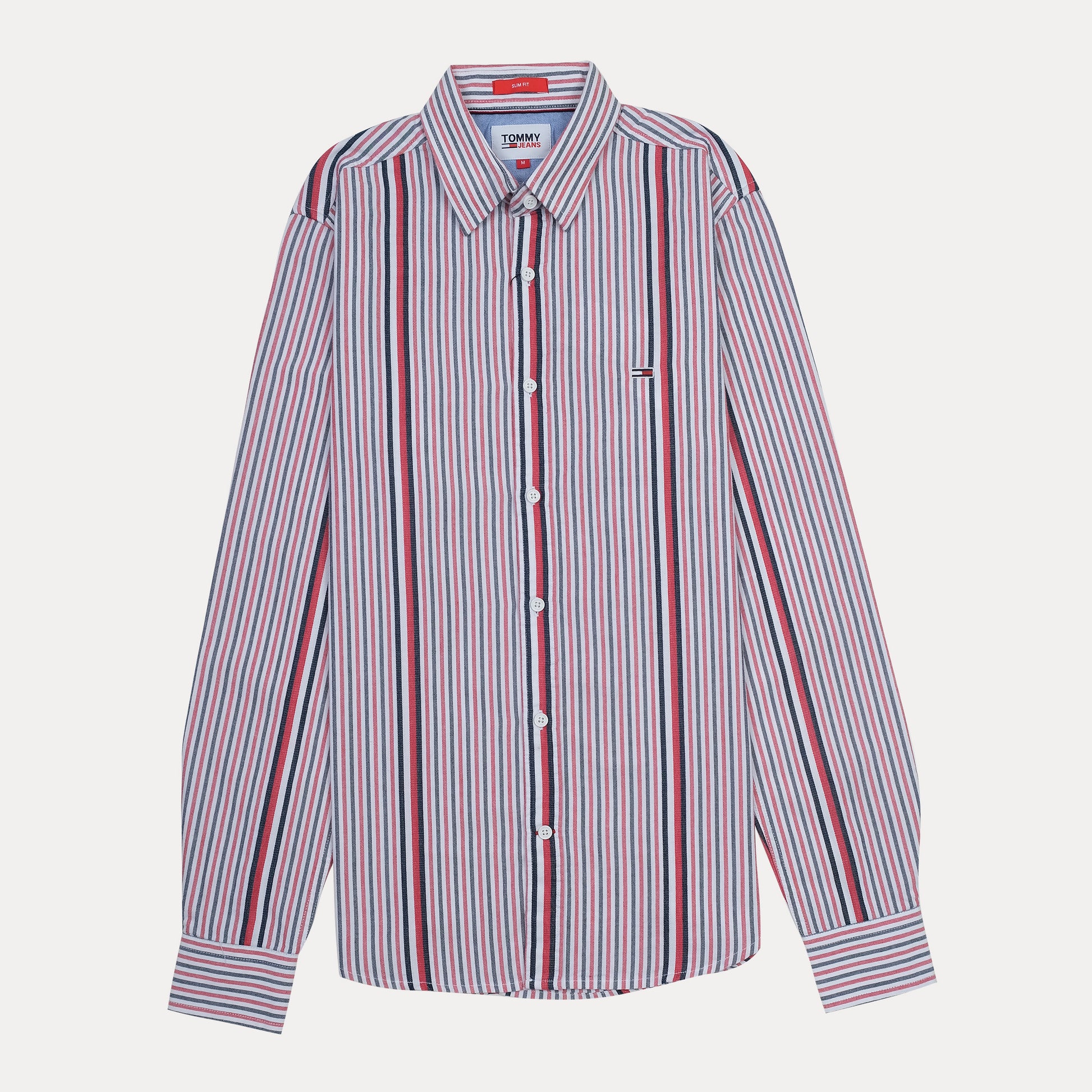 TOMMY JEANS Organic Cotton Slim Fit Striped Shirt