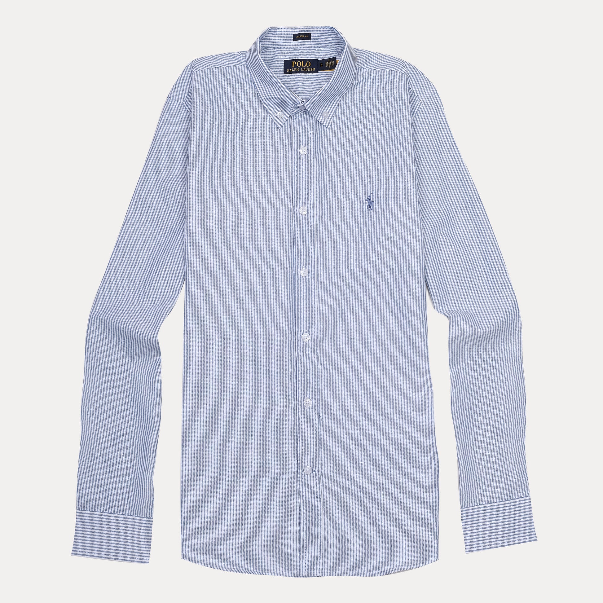 Polo Ralph Lauren Classic Fit Striped Elegance Shirt in Sky Blue