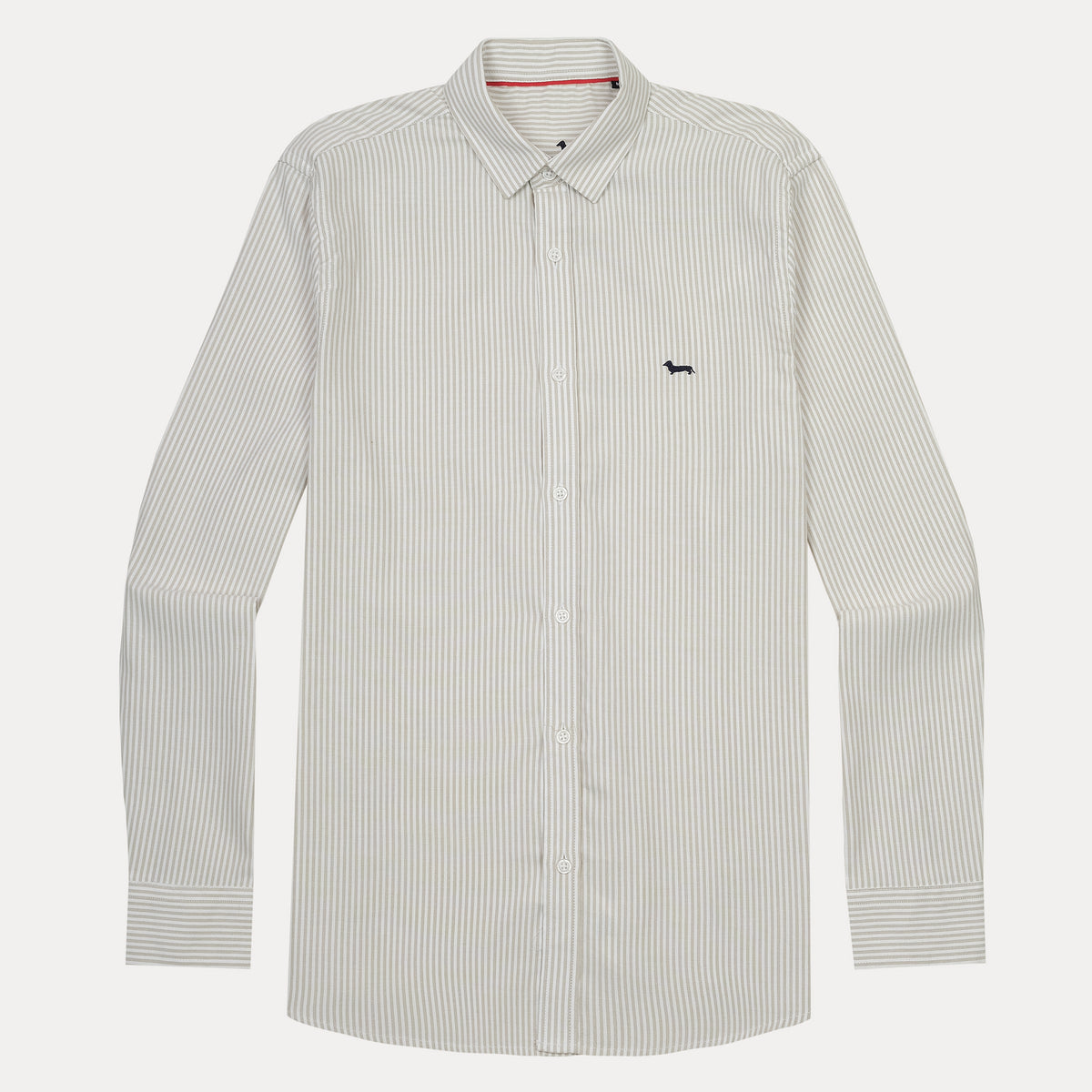 harmont&blaine Striped Elegance Shirt in Soft Sage