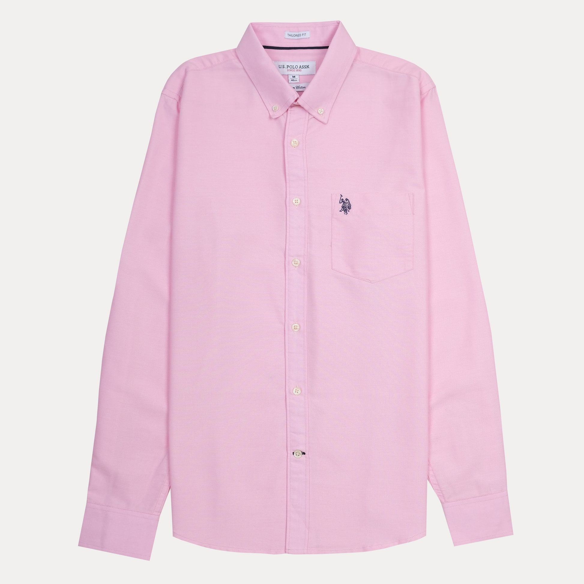 U.S. Polo Assn. Tailored Fit Cotton Shirt in Blushing Pink