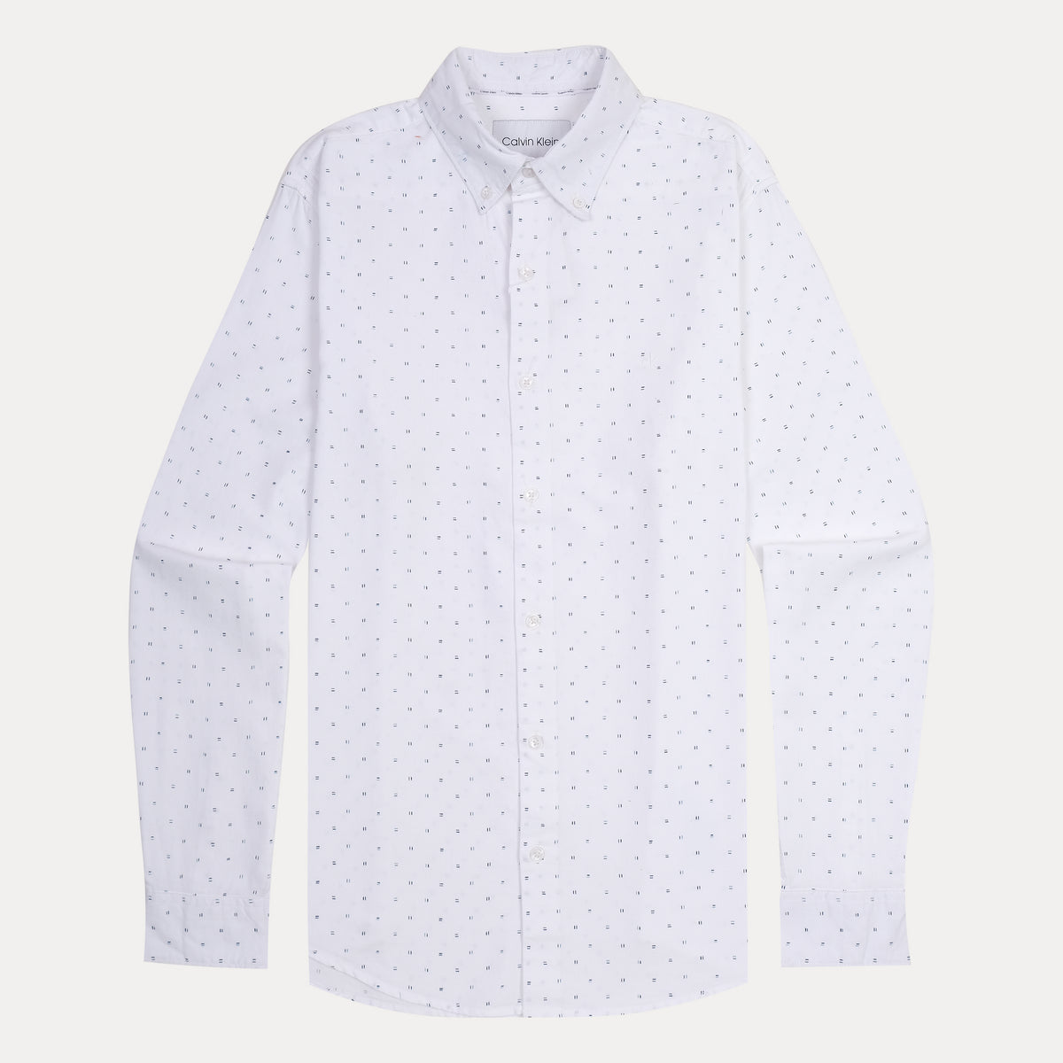 Calvin Klein Dapper Dot Delight Shirt in Crisp Cloud White