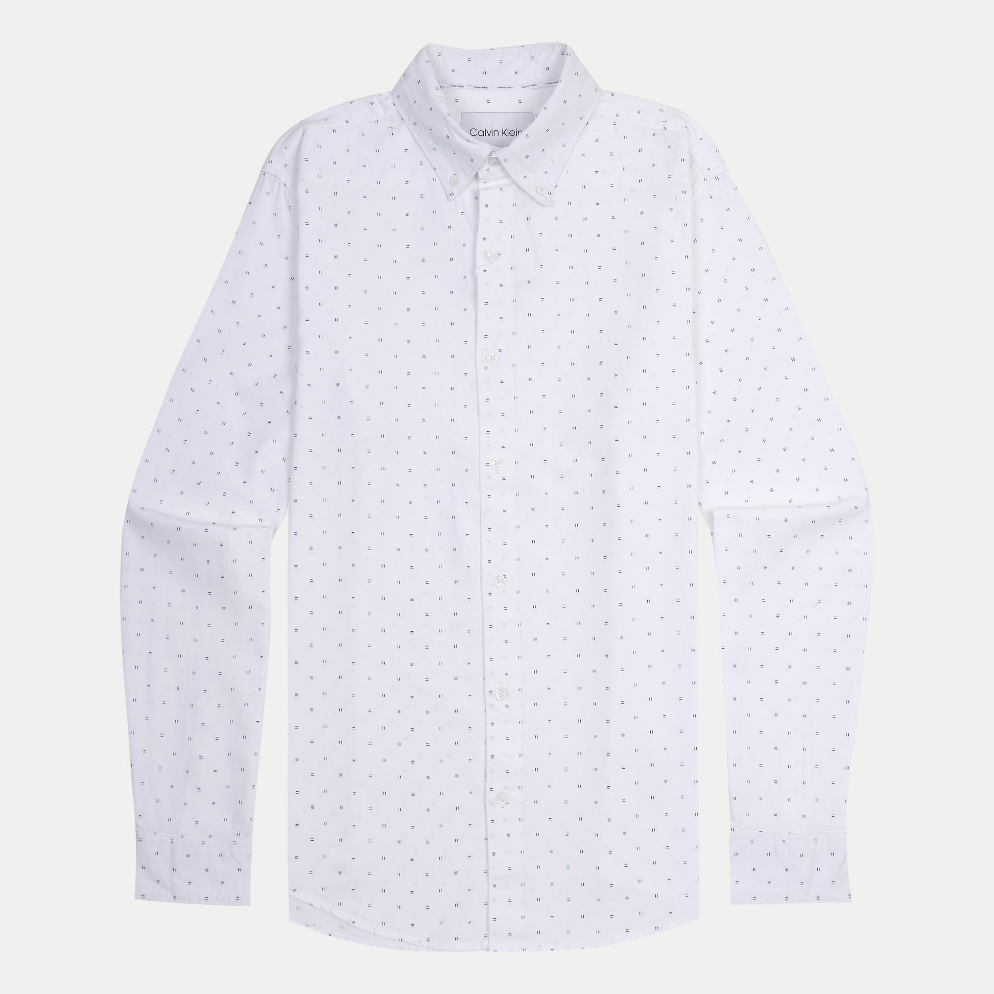 Calvin Klein Dapper Dot Delight Shirt in Crisp Cloud White