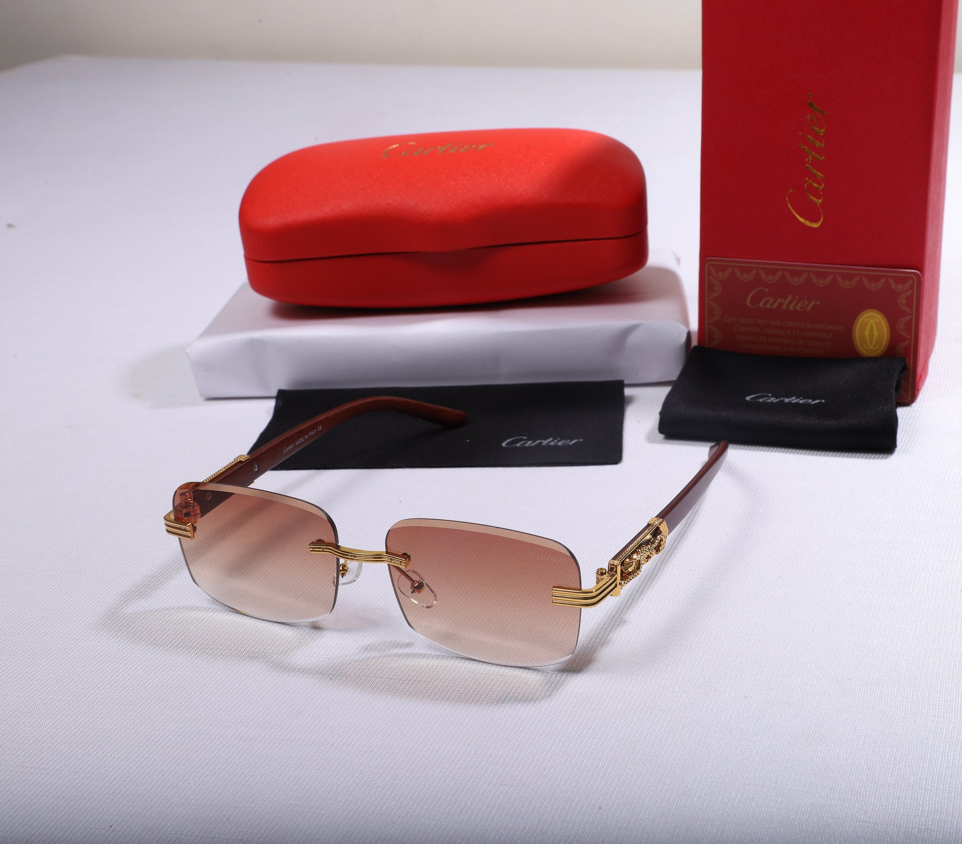 Cartier Luxe Square Gradient Sunglasses